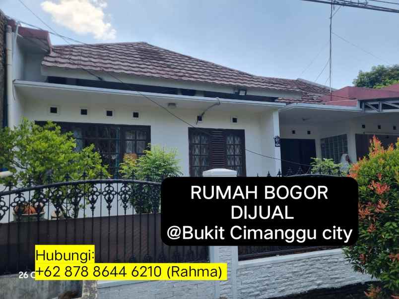 rumah murah bukit cimanggu city tanah sareal bogor s