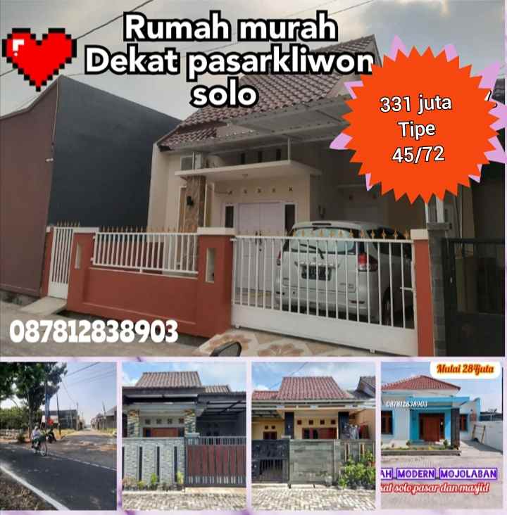 rumah murah timur pasarkliwon solo