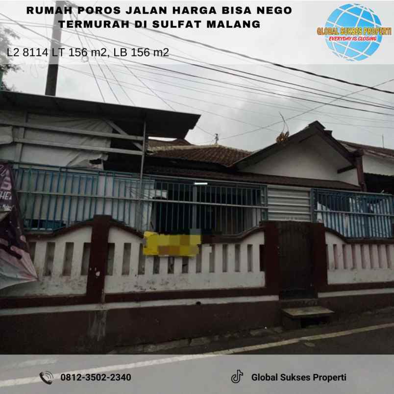 rumah poros jalan murah strategis di blimbing malang