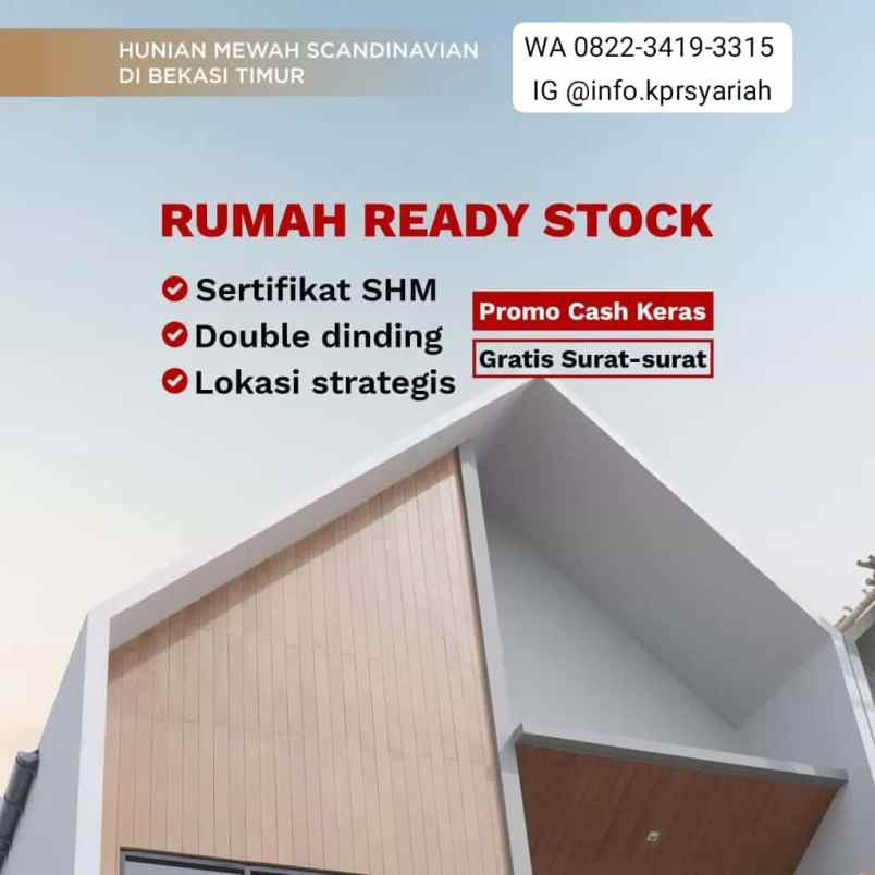 rumah ready design scandinavian kota bekasi