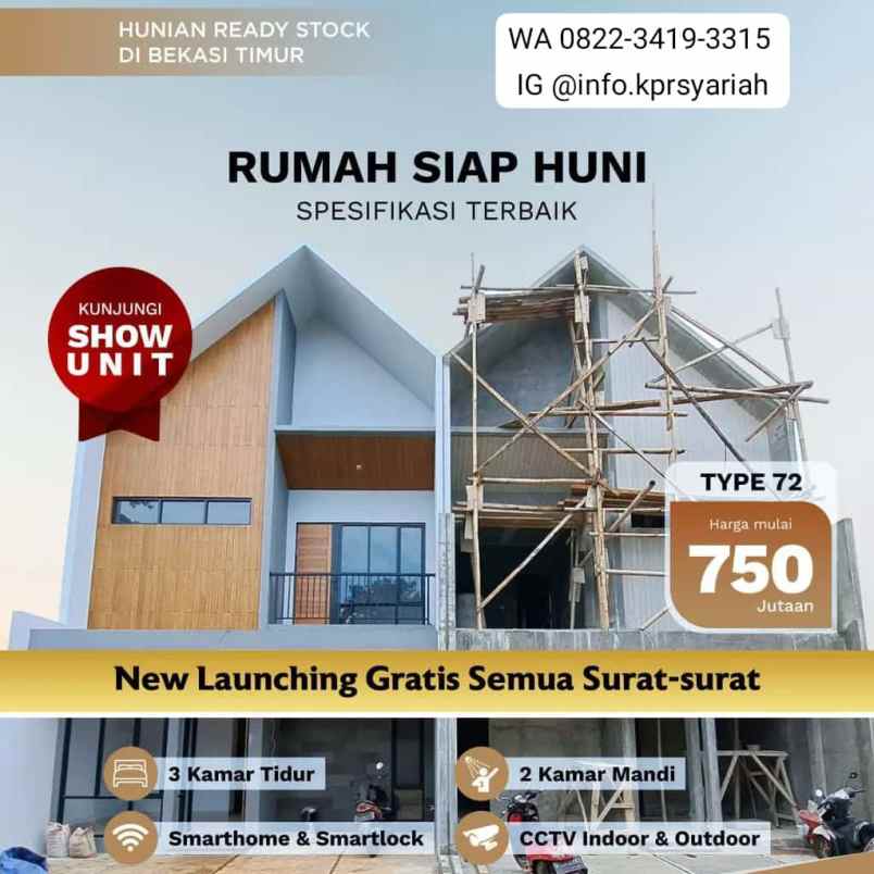 rumah ready design scandinavian kota bekasi