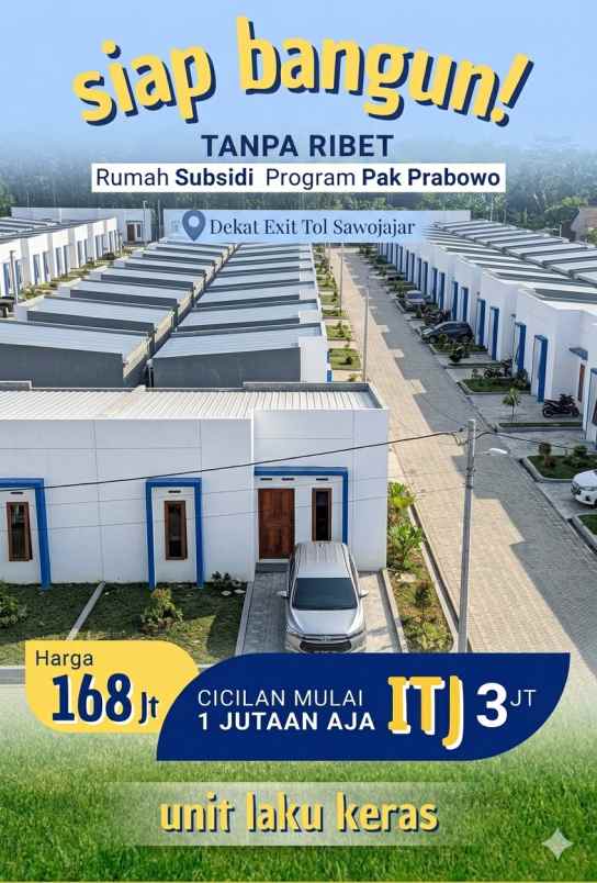 rumah subsidi baru dp 0 lokasi kedungrejo pakis