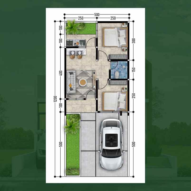 rumah tipe scandinavian di setu cileungsi bogor