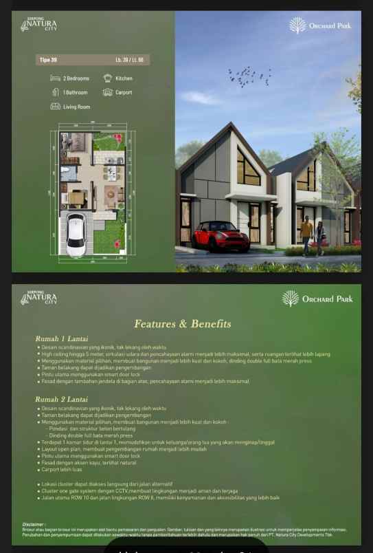 serpong natura orchard park harga perdana