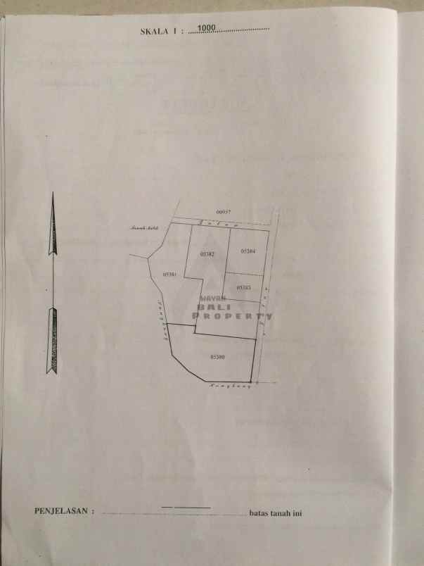 tanah 1000m2 di puri gading jimbaran