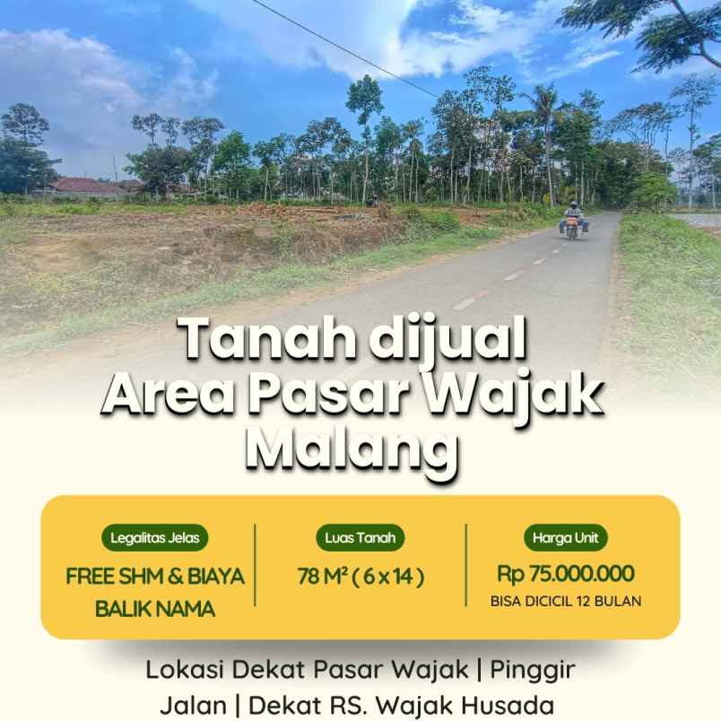 tanah dijual di malang wajak terbaru 2024