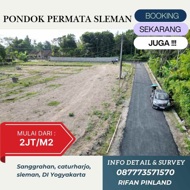 tanah kaveling dekat rsud sleman promo mulai 2jt m2