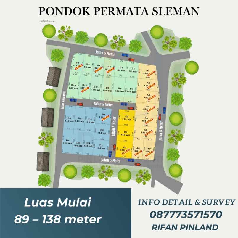 tanah kaveling dekat rsud sleman promo mulai 2jt m2