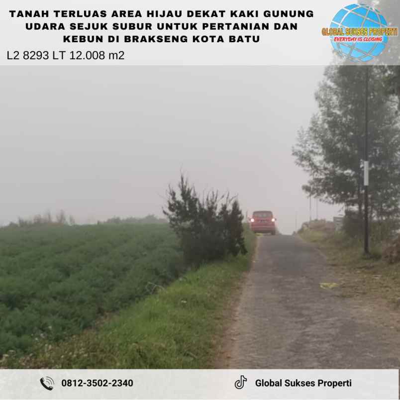 tanah sawah subur harga bagus di bumiaji kota batu