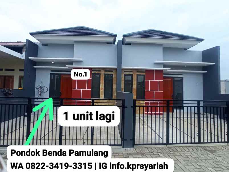 1 unit rumah baru pondok benda pamulang dekat unpam