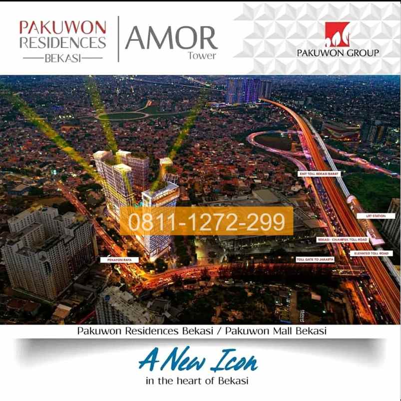 dijual apartemen jl raya pekayon no raya rt