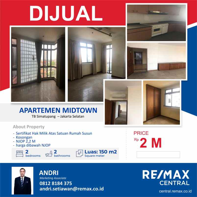 dijual apartemen midtown dibawah njop jakarta selatan