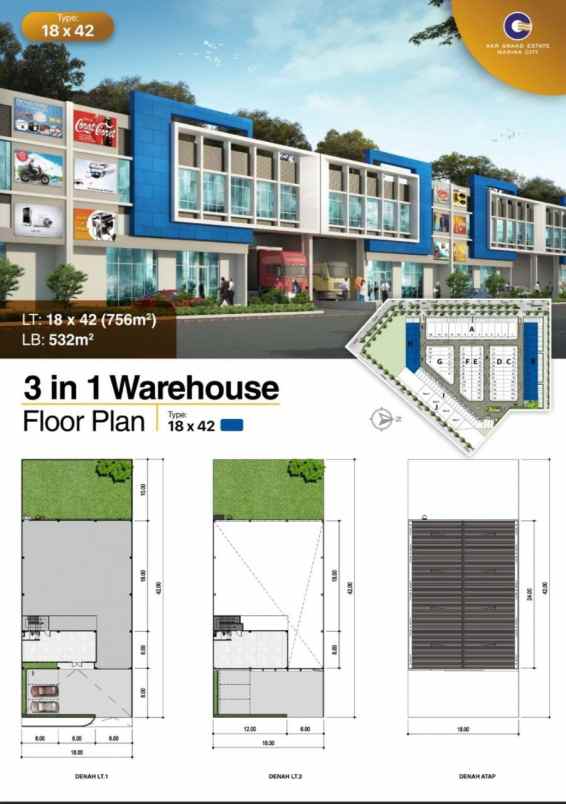 dijual disewakan gudang di manyar jipe