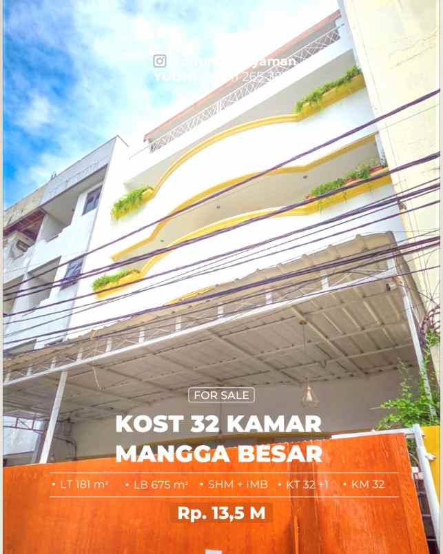 dijual kost mangga besar