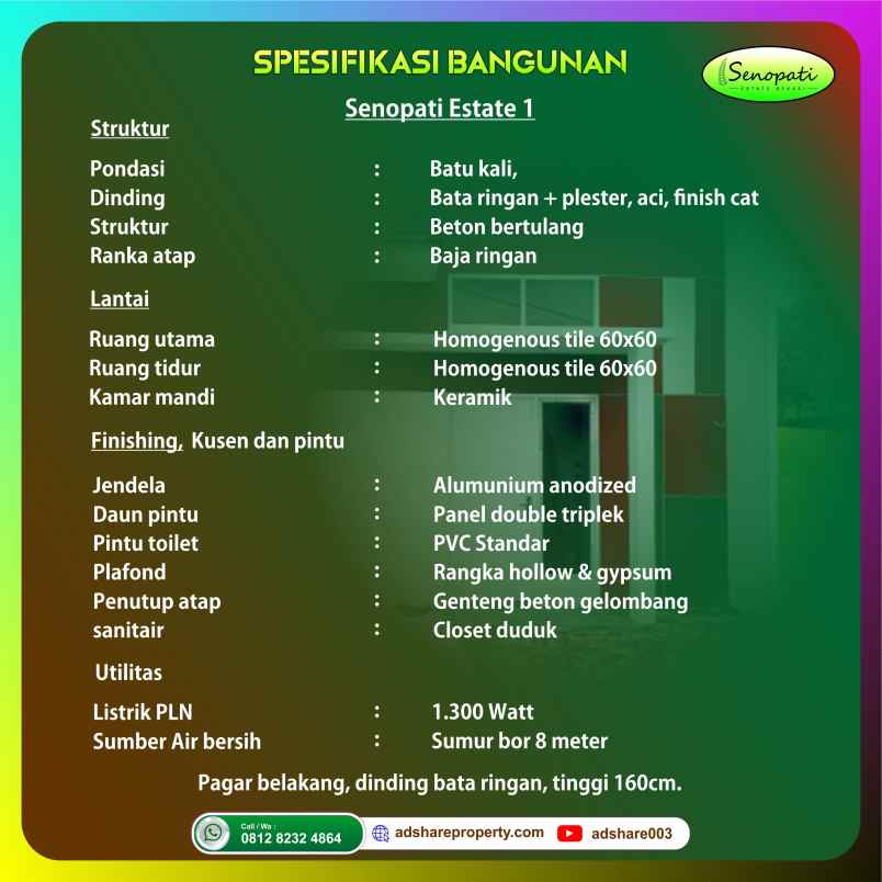 dijual perumahan cluster di bekasi kota senopati