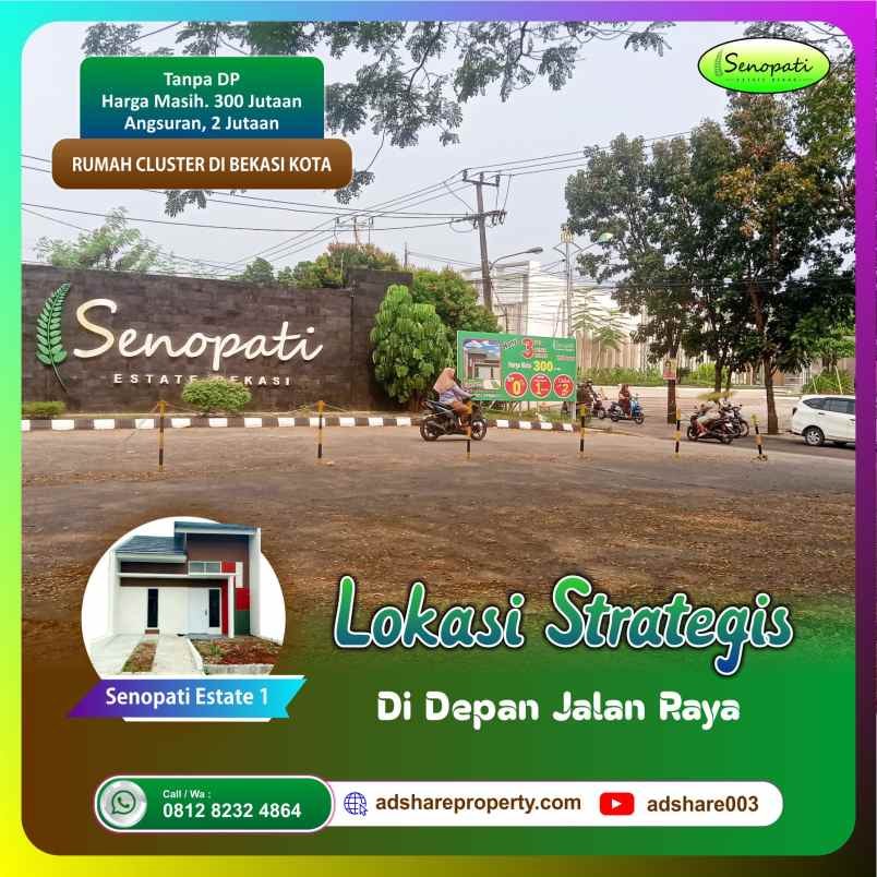 dijual perumahan cluster di bekasi kota senopati