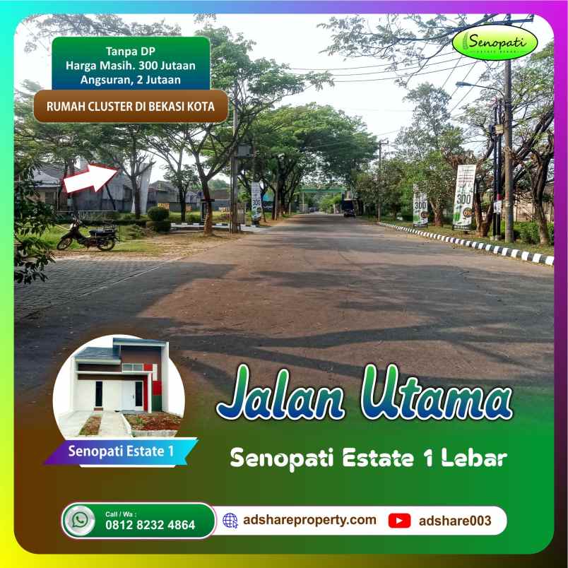 dijual perumahan cluster di bekasi kota senopati