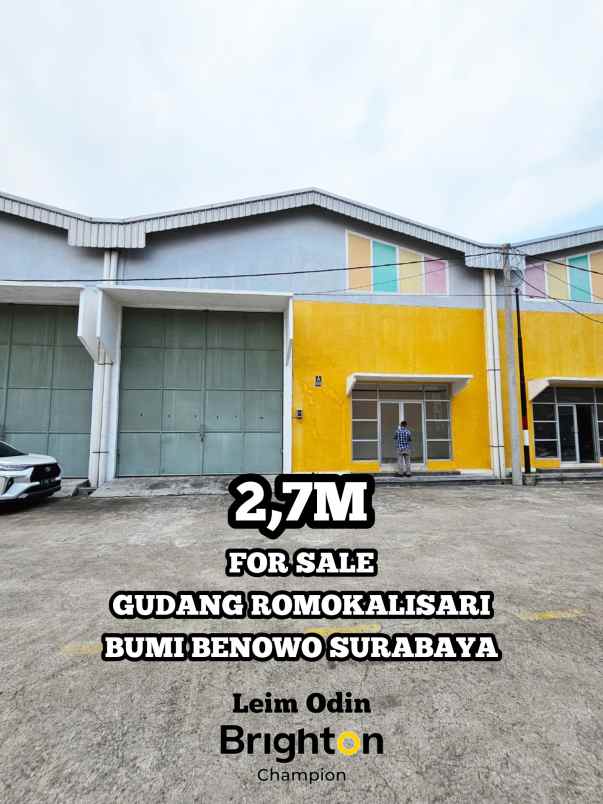 dijual ruko gudang kantor bumi benowo romokalisari