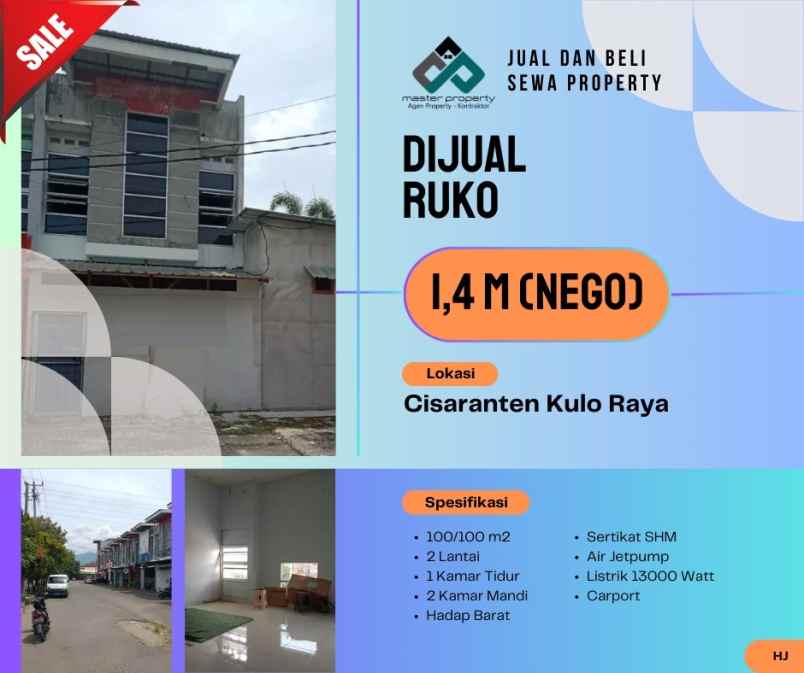 dijual ruko gudang kantor ciranten kulon