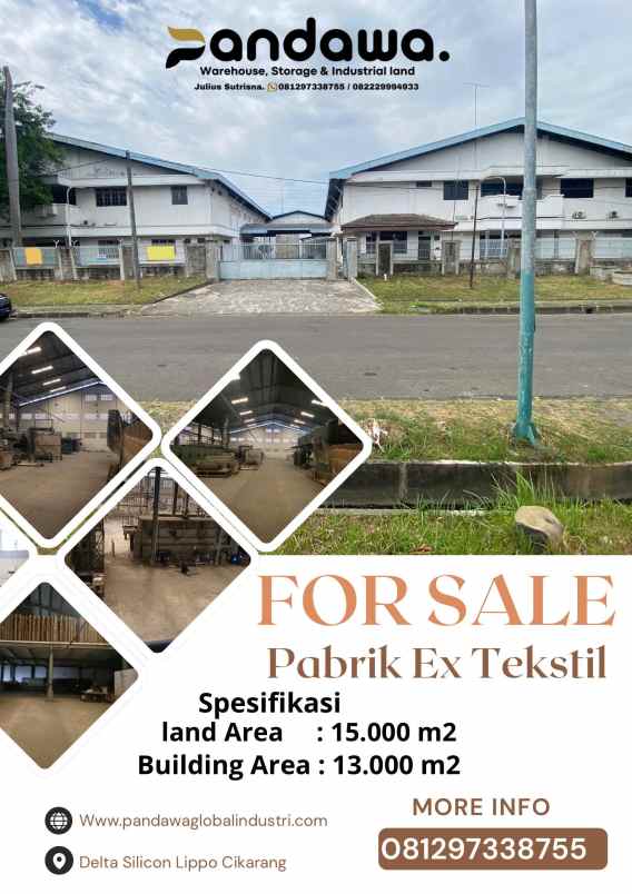 dijual ruko gudang kantor delta silicon cikarang