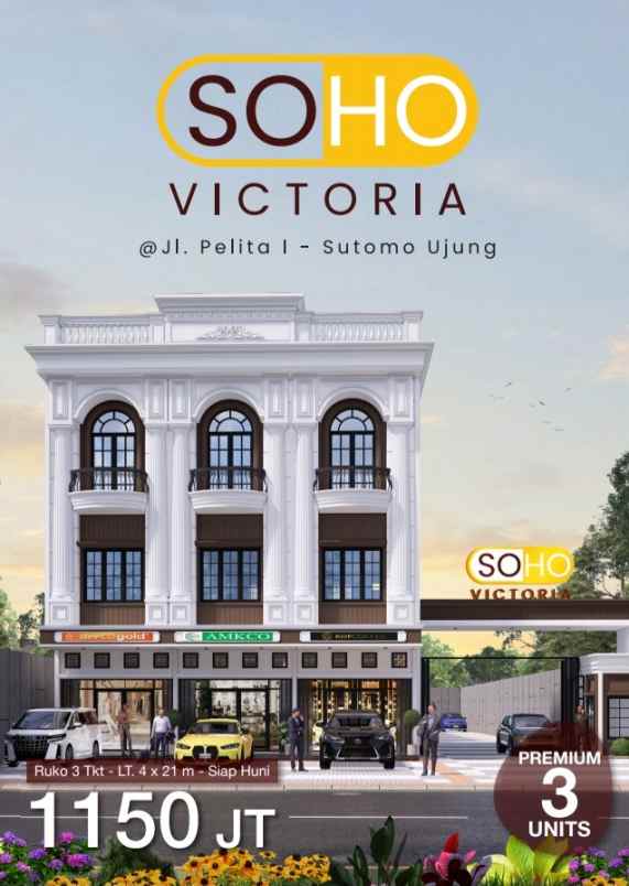 dijual ruko gudang kantor jalan pelita 1 sutomo