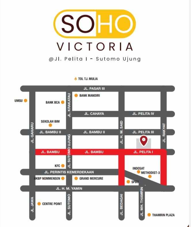 dijual ruko gudang kantor jalan pelita 1 sutomo