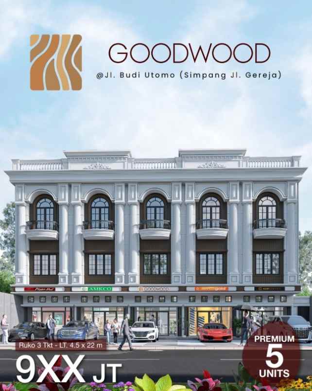 dijual ruko gudang kantor jl budi utomo simpang jln