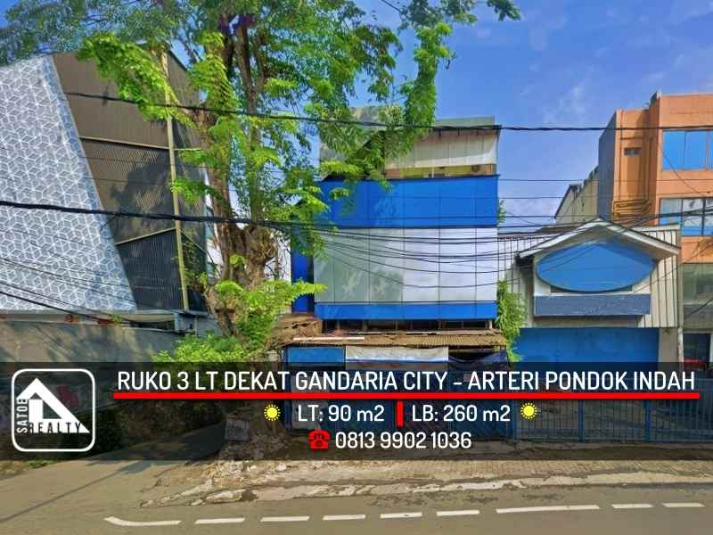 dijual ruko gudang kantor jl sultan iskandar muda