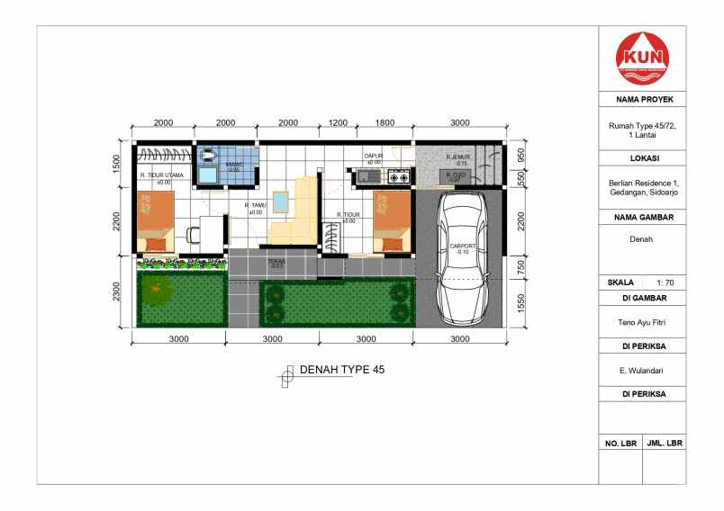 dijual rumah berlian residence 1