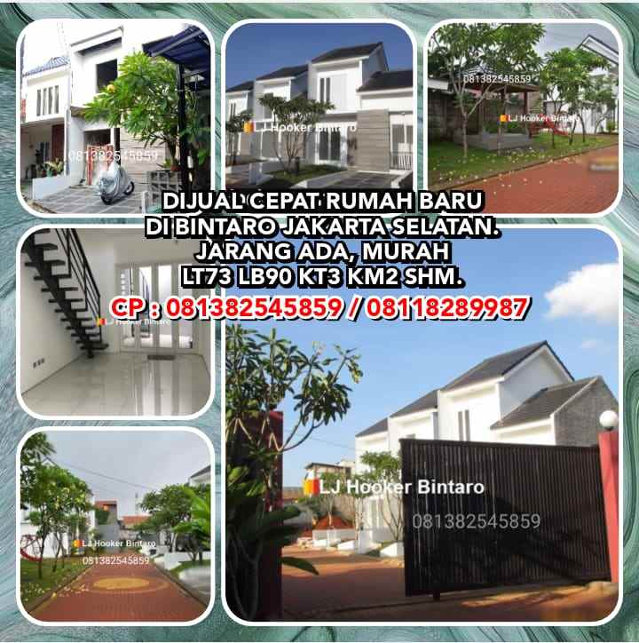 dijual rumah bintaro pesanggrahan