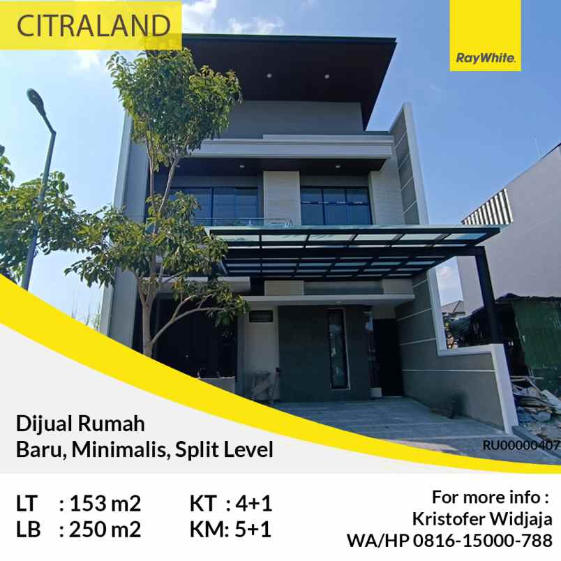 dijual rumah citraland surabaya barat