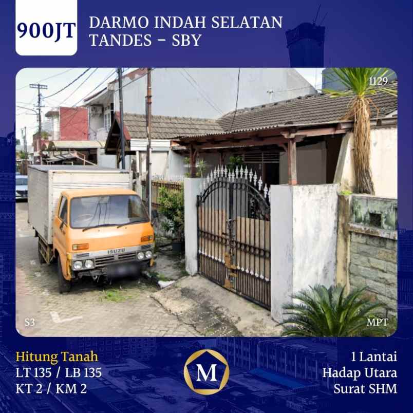 dijual rumah darmo indah selatan