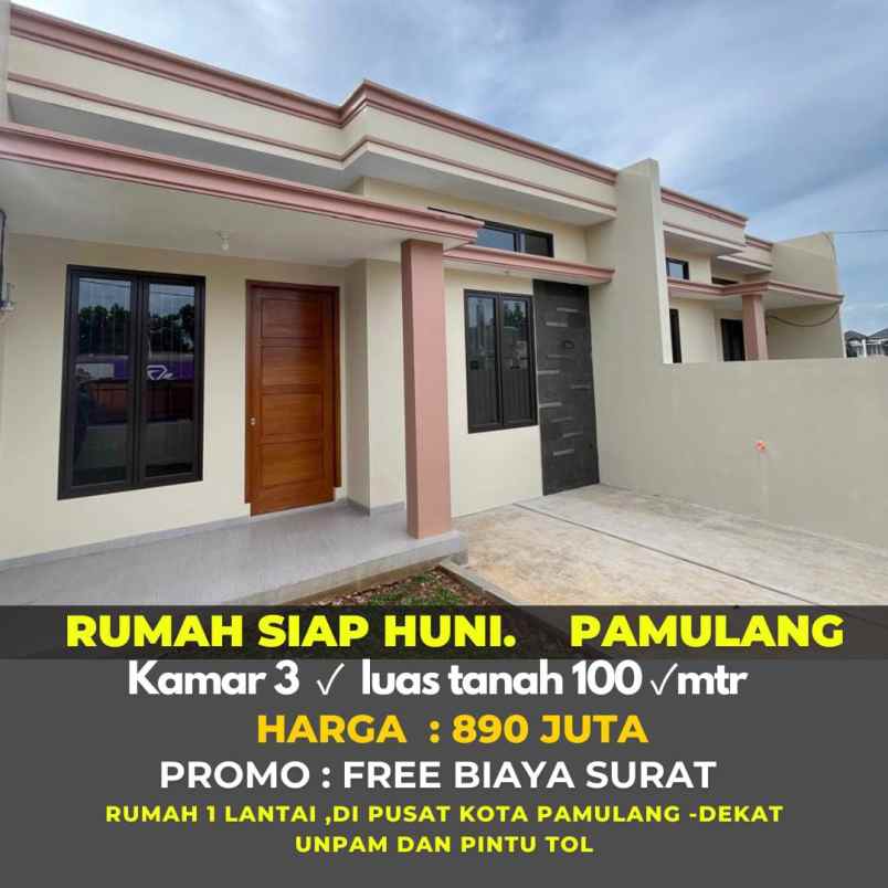 dijual rumah dekat kampus unpam dan