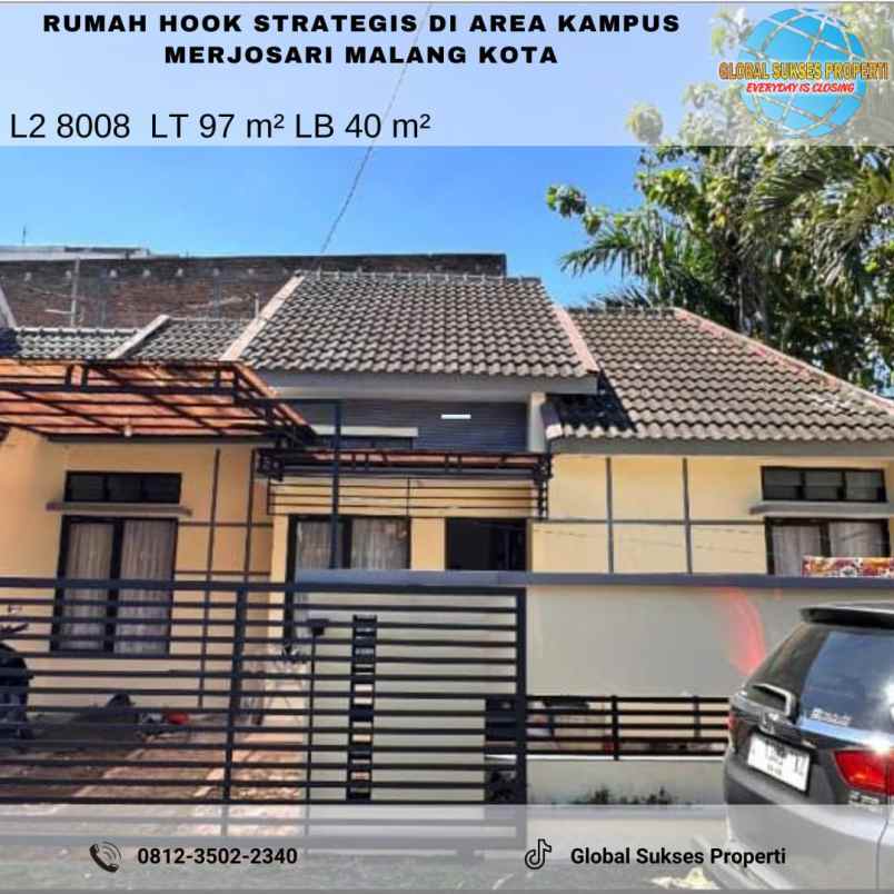 dijual rumah di merjosari kawasan