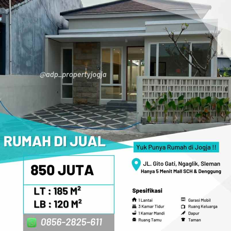 dijual rumah gito gati ngaglik sleman