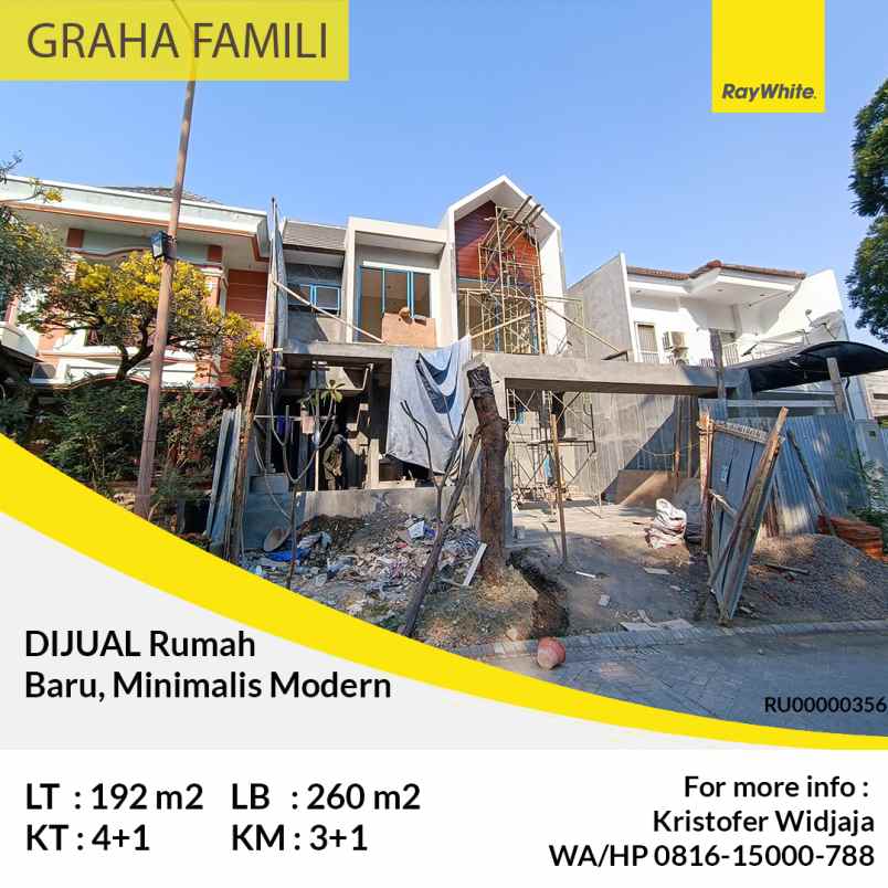 dijual rumah graha famili blok r surabaya