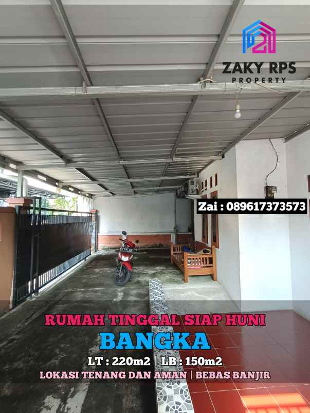 dijual rumah jalan bangka