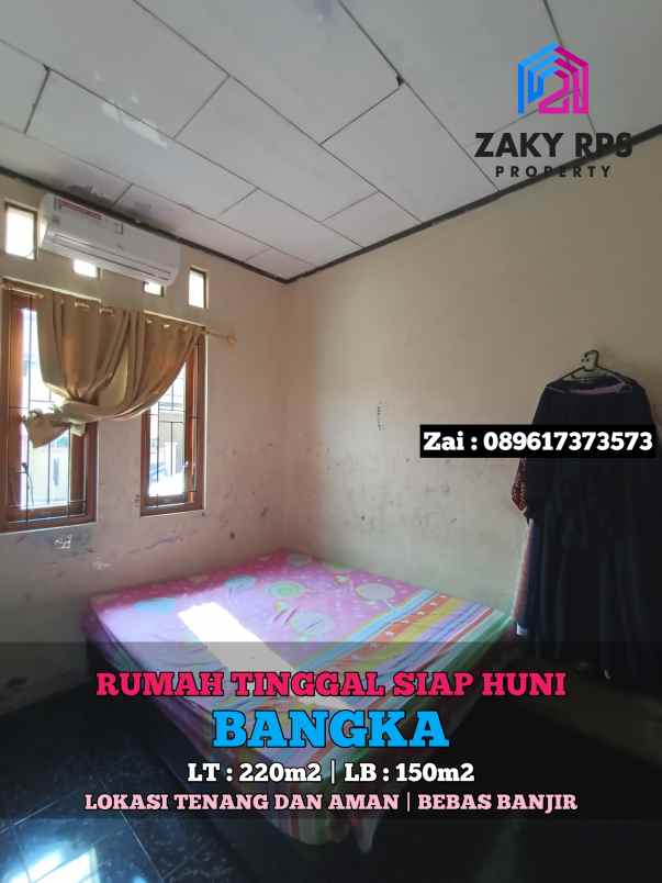 dijual rumah jalan bangka