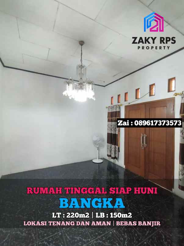 dijual rumah jalan bangka