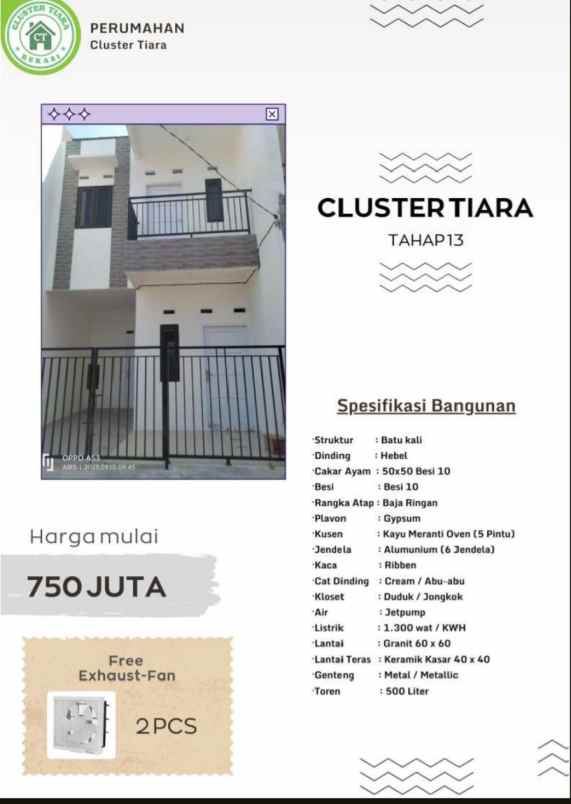 dijual rumah jalan bintara 9 bekasi barat