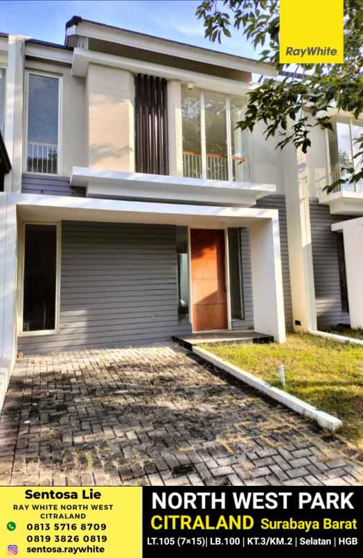 dijual rumah jalan north west park