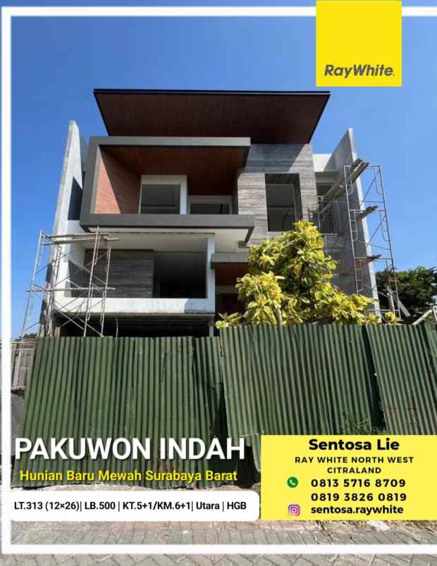 dijual rumah jalan pakuwon indah