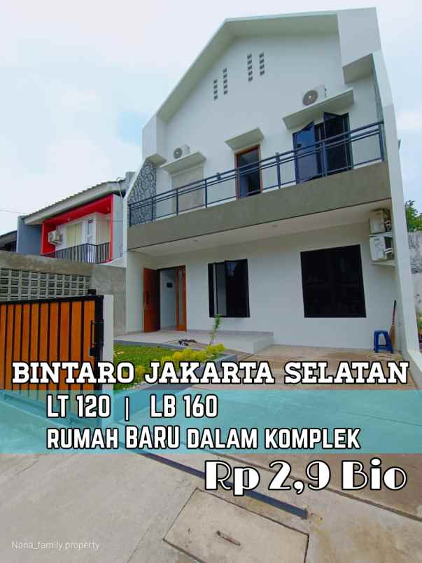 dijual rumah jalan raya bintaro