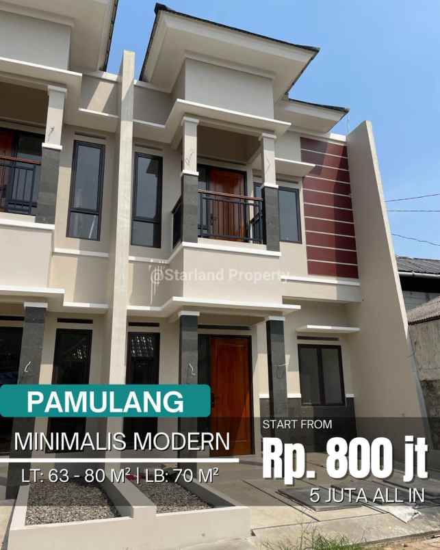 dijual rumah jalan raya pamulang dekat