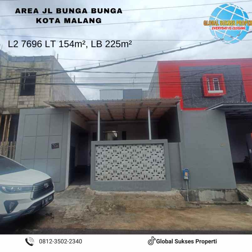 dijual rumah jl bunga bunga