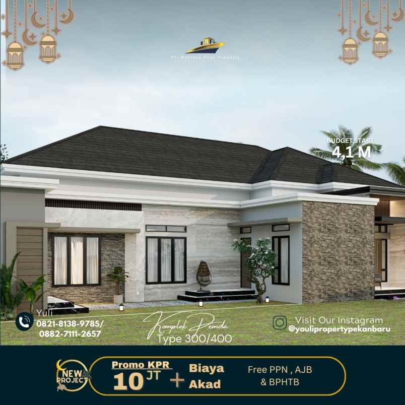 dijual rumah jl cemara kipas komplek