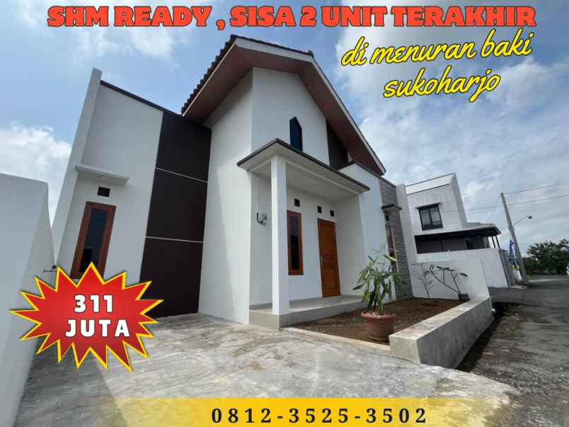 dijual rumah jl menuran baki sukoharjo