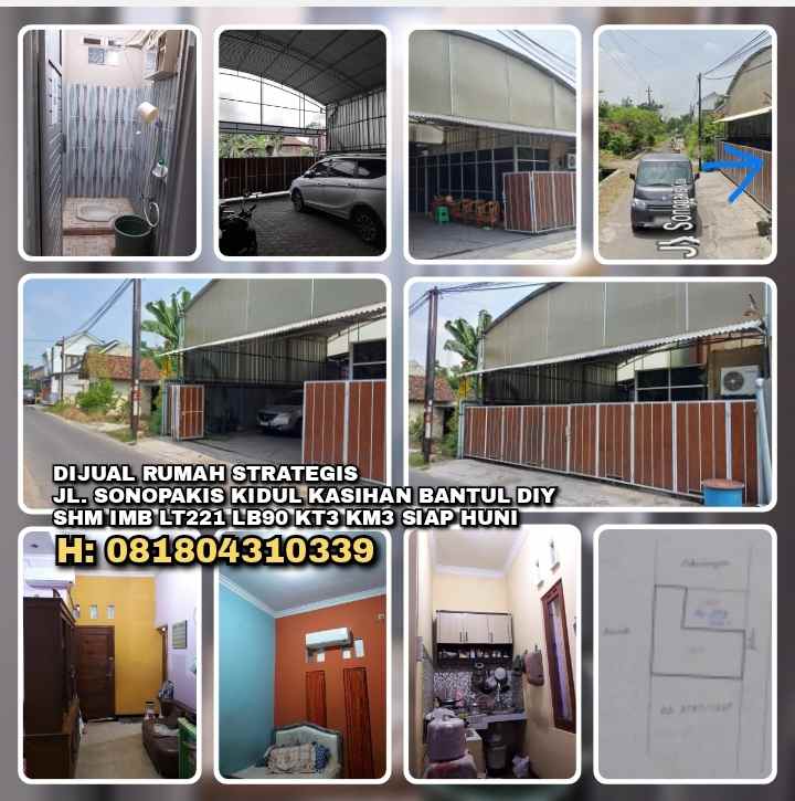 dijual rumah jl sonopakis kidul kasihan