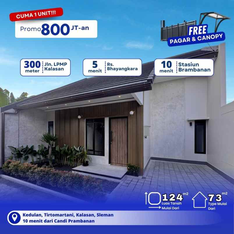 dijual rumah kedulan tirtomartani