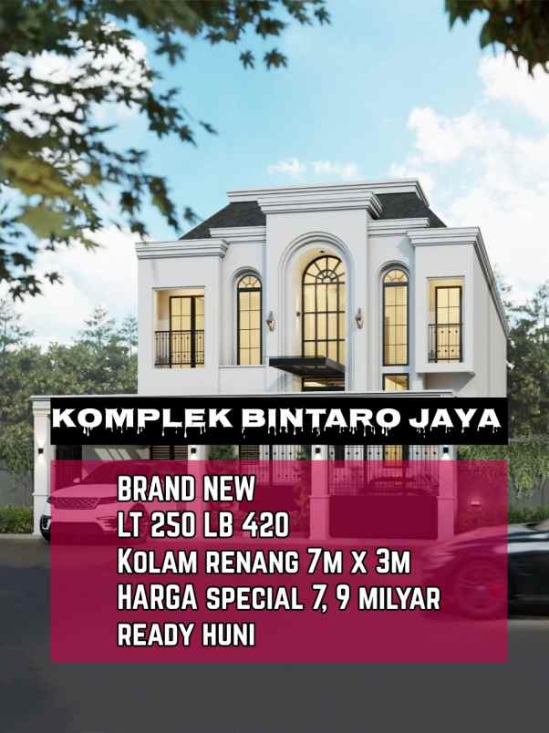 dijual rumah komplek bintaro jaya